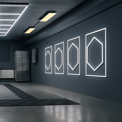 Méhsejt 1050 mm x 1200 mm led hexagonok