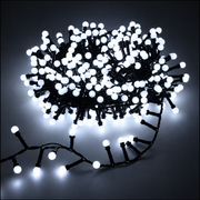 Lineáris karácsonyi telepítési típusú mini gömbök, hideg fény, 1000 cm, 300 LED, IP44