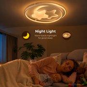 LED csillár távirányítóval ISTARAVSHAN, Mennyei testek alakja, 87 W, Hideg/Meleg/Semleges fény, Szabályozható, Fehér