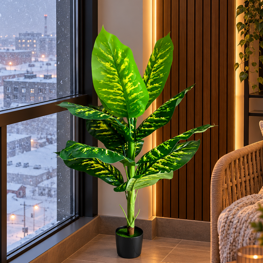 Mesterséges növénytípus Dieffenbachia, 100 cm, zöld