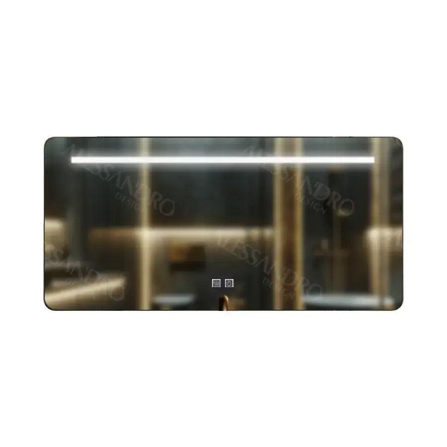 Téglalap alakú LED -tükör, 110x65cm, érintéses estassia marcello, leolvasztási rendszer, dimablable
