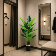 Decorațiune Alocasia, 12 frunze, Plastic, 150 cm, Verde