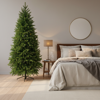 Decorațiune Brad Artificial EIS, 210 cm, 666 vârfuri, Plastic, Verde