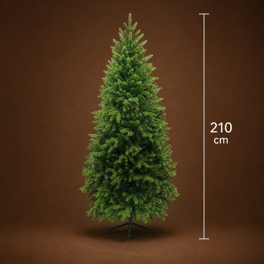 Decorațiune Brad Artificial EIS, 210 cm, 666 vârfuri, Plastic, Verde
