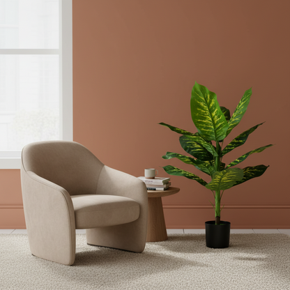 Decorațiune Dieffenbachia, Plastic, 100 cm, Verde