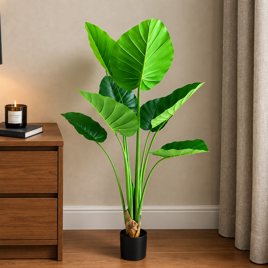 Strelitzia mesterséges növénytípus, 130 cm, 9 leveles, zöld