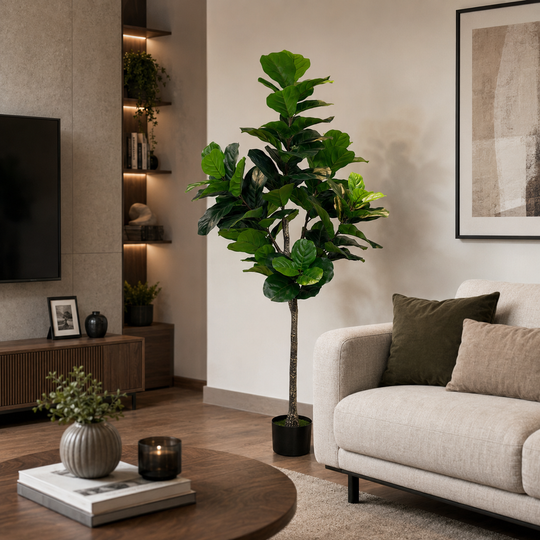 Ficus mesterséges növény, 180 cm, zöld, cserépben
