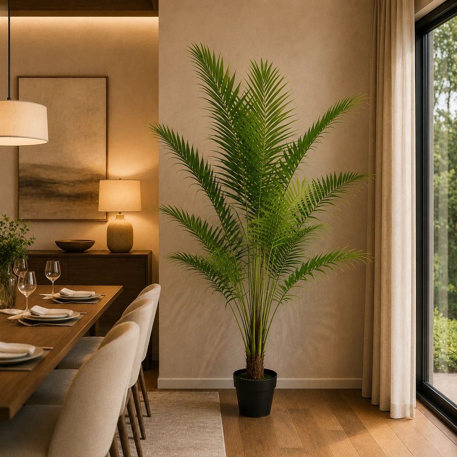 Decorațiune Howea Forsteriana, 200 cm, 15 frunze, Verde