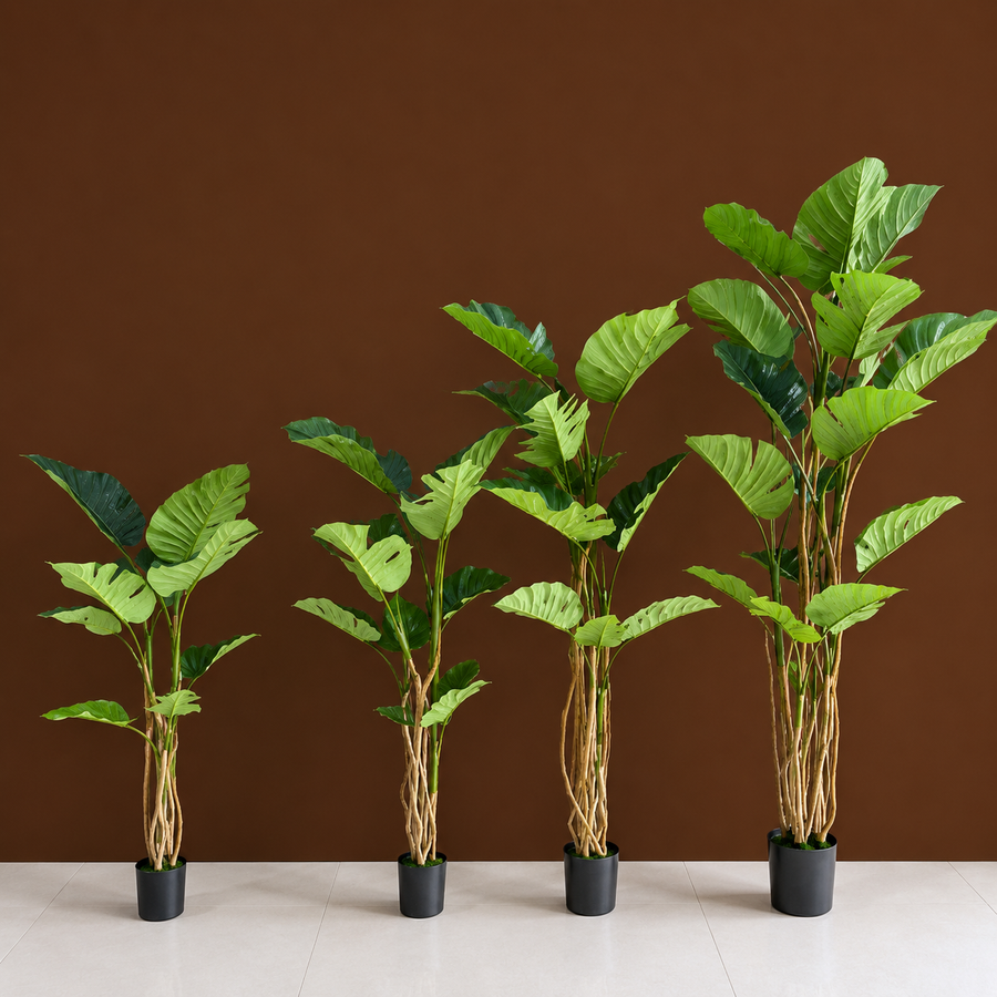 Decorațiune Monstera Deliciosa, 11 frunze, Plastic, 160 cm, Verde