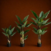 Decorațiune Strelitzia, Plastic, 120 cm, Verde