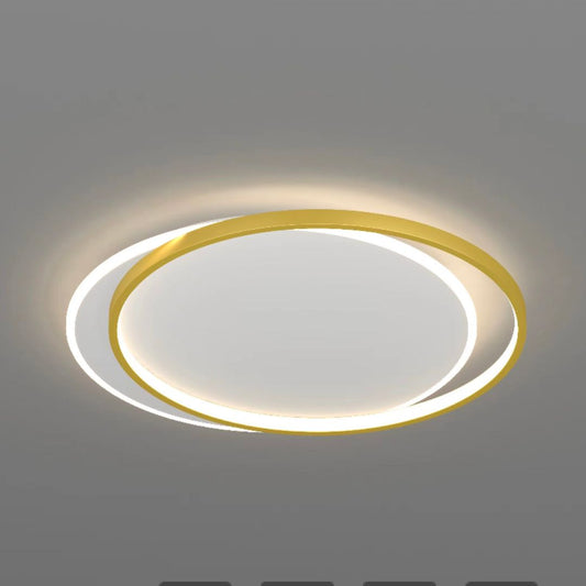 LED -csillár Orella Solar távirányítóval, 98W, 2 kör, hideg/forró/semleges fény, instabil, aranyszínű