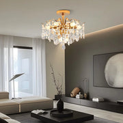 Fiamma kristálycsillár, 6x E14, átmérő 45 cm, arany, fém és kristály