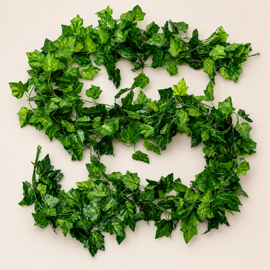 Ghirlandă Artificială din Iederă, 12 Ramuri x 36 Frunze, Verde