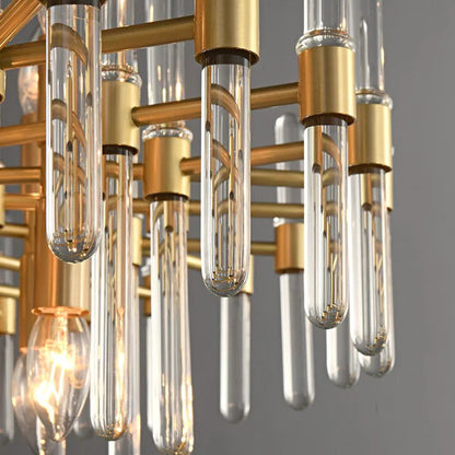 Kristály csillár CC850/480GD, 6xE14, 48x45 cm, állítható magasság, fényes arany, állítható magasság, elegáns kivitel, fém és kristály