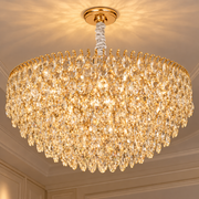 ERDENET Regalis kristálycsillár, 22xE14, átmérő 80 cm, fém és kristály, fényes arany, állítható magasságú