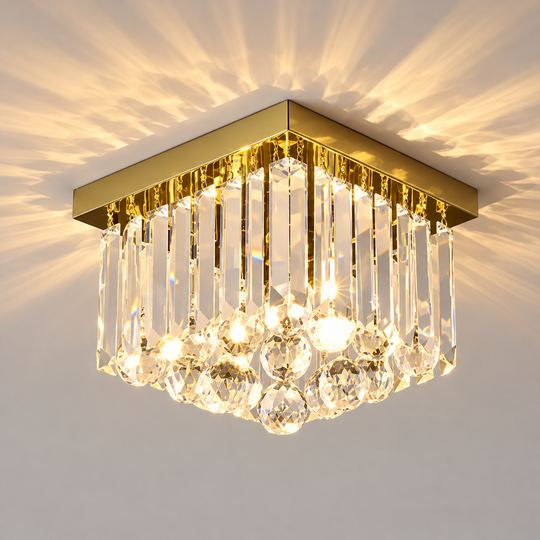 MARTINEZ Lineáris Luxe kristálycsillár, átmérő 35 cm, 4x E14, fényes arany