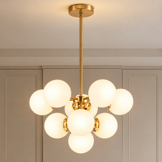 ORBS Magno csillár, 54cm, 9xE27, Földgömb, arany