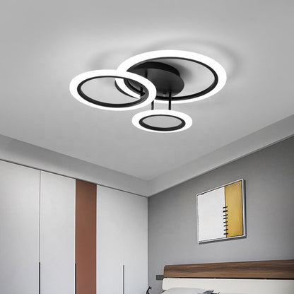 LED -csillár Betty 41W távirányítóval, 3 kör, hideg/forró/semleges fény, instabil, fekete