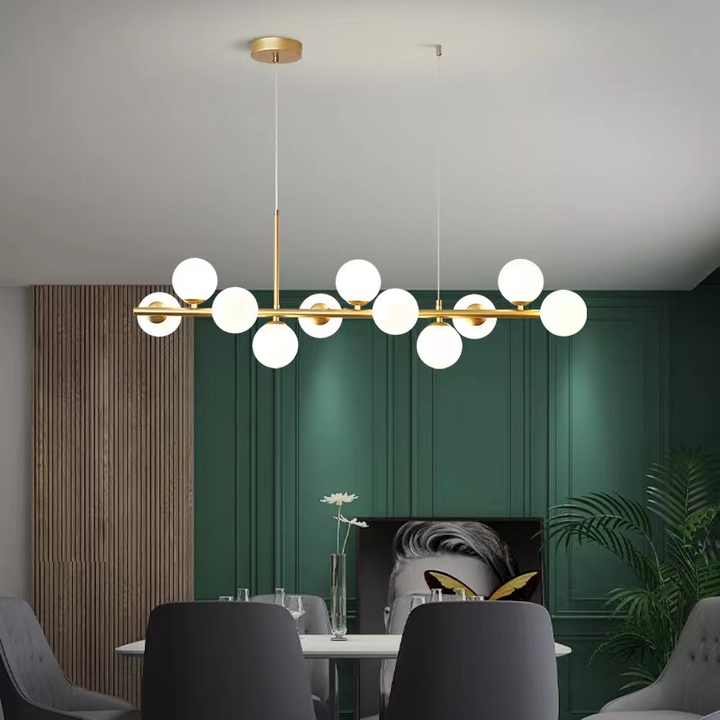 A vágy modern tetőtéri pavilon izzóval, 11x G9, arany, fém, állítható magasság