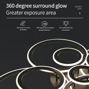 LED -csillár Betty 41W távirányítóval, 3 kör, hideg/forró/semleges fény, instabil, fekete