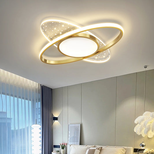 LED -csillár Vario 110W távirányítóval, ovális, hideg/forró/semleges fény, instabil, arany