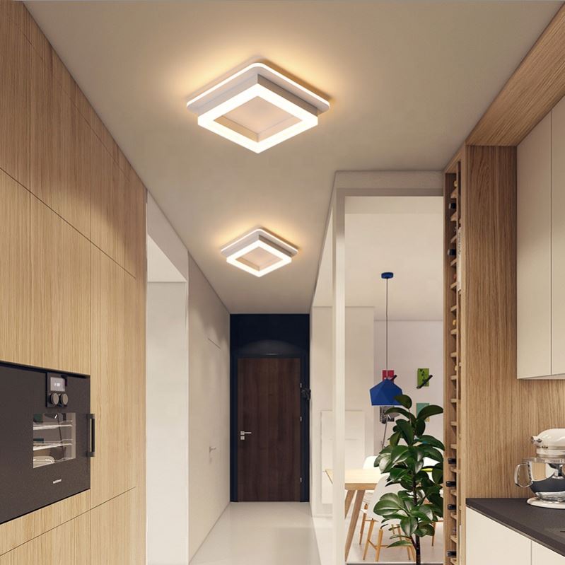 Modern 29W LED -csillár, 22 cm átmérőjű, négyzet alakú, hideg/forró/semleges fény, fehér