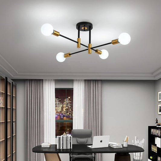 A modernista vágyak pogány, 4x E27, fekete és arany, modern dizájn