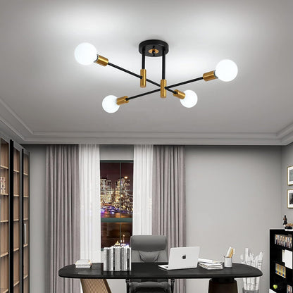 A modernista vágyak pogány, 4x E27, fekete és arany, modern dizájn