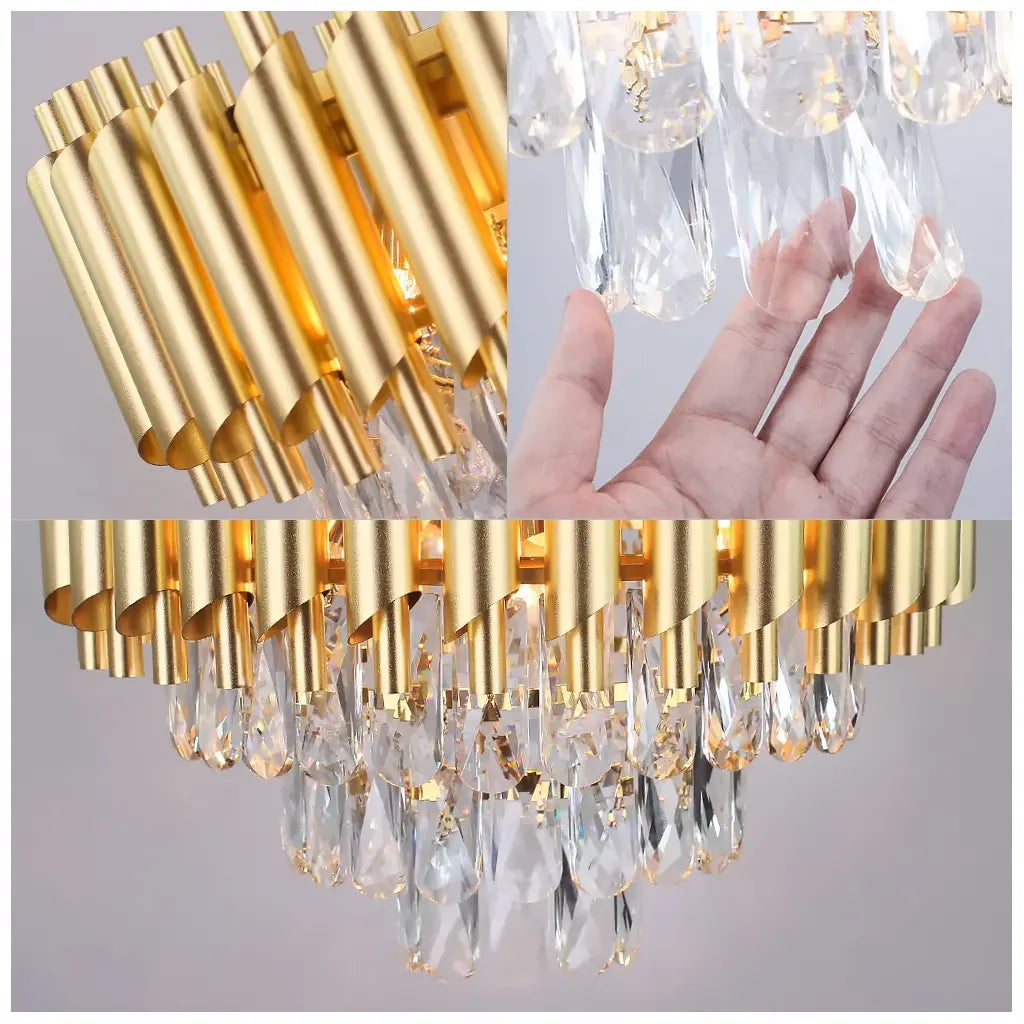 Crystal Chandelier Versailles Petito 3XE14, 30 cm átmérőjű, arany, állítható magasság