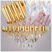 Crystal Chandelier Versailles Petito 3XE14, 30 cm átmérőjű, arany, állítható magasság