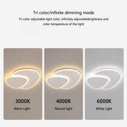 LED -csillár távirányítóval baszik 98W, ovális, hideg/forró/semleges fény, instabil, fehér