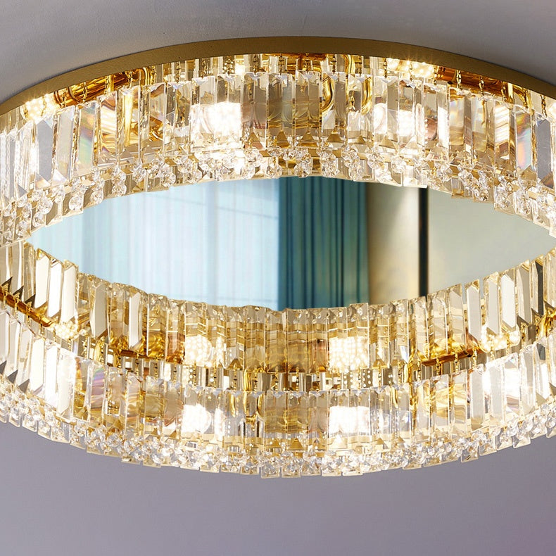 LED -csillár, távirányítóval és Crystal Mia Latifah 70W -vel felfüggesztve, 2 kör, hideg/forró/semleges fény, instabil, fényes króm, állítható magasság