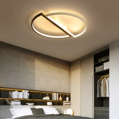 LED -vágy vektor Arcus távirányítóval, 35W, 2 kör, hideg/forró/semleges fény, instabil, fekete fehér