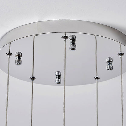 Modern LED csillár CM526/18, 51 W, átmérő 58,5 cm, állítható magasság, króm