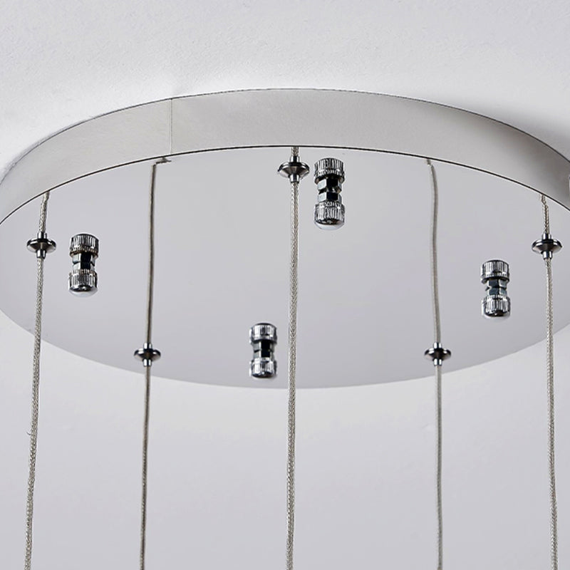 Modern LED csillár CM526/18, 51 W, átmérő 58,5 cm, állítható magasság, króm