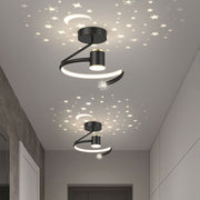 LED -csillár, 34W, 24 cm átmérőjű, hideg/forró/semleges fény, fekete