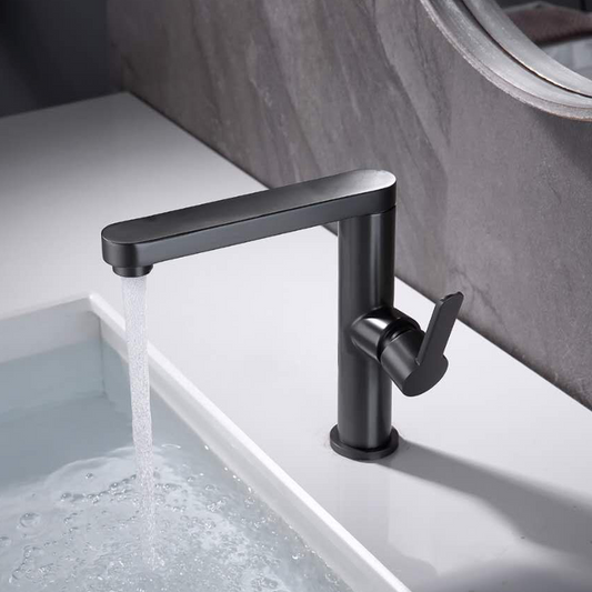 Washbasin akkumulátor, egészségügyi sárgaréz, fekete, 9107h