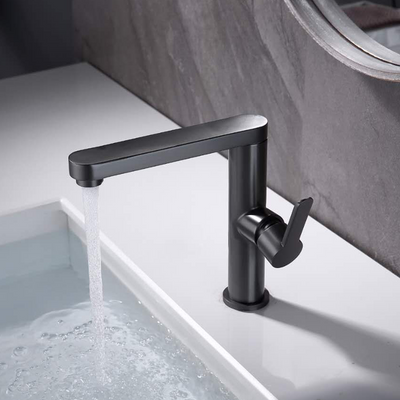 Washbasin akkumulátor, egészségügyi sárgaréz, fekete, 9107h