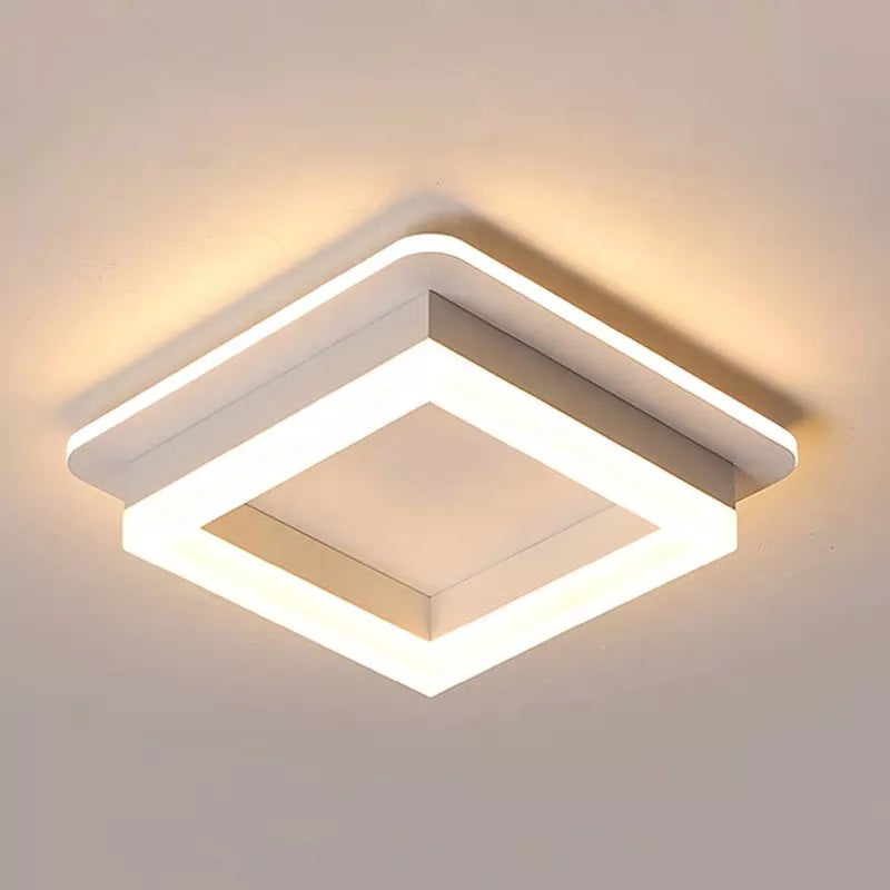 Modern 29W LED -csillár, 22 cm átmérőjű, négyzet alakú, hideg/forró/semleges fény, fehér