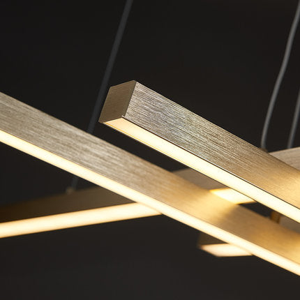 LED -csillár, Ginevra 31W távirányítóval, 5 elem, hideg/forró/semleges fény, arany