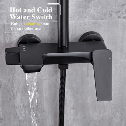 Zuhanyoszlop, egészségügyi sárgaréz, fekete, 9960h