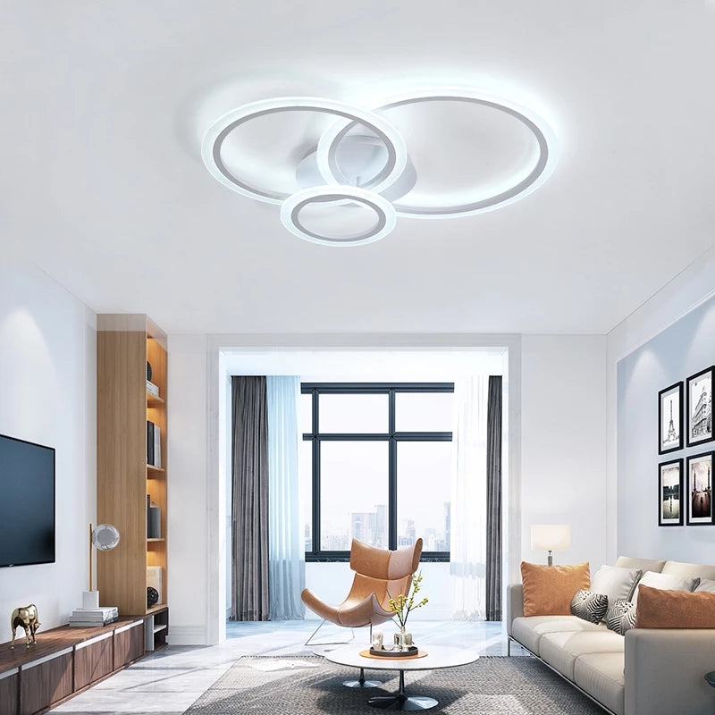 LED -csillár Betty 41W távirányítóval, 3 kör, hideg/forró/semleges fény, instabil, fehér