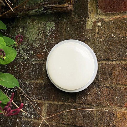 Kültéri LED fali lámpa AX310/162WH, 12W, Hideg fény 3000K, Átmérő 16cm, IP65, Fehér