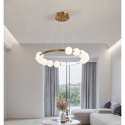 Felfüggesztett Lustra LED Acril Nova 57W távirányítóval, Beotal, 3000K/4000K/6000K, arany, fém és akril