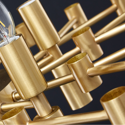 Kristály csillár CC850/480GD, 6xE14, 48x45 cm, állítható magasság, fényes arany, állítható magasság, elegáns kivitel, fém és kristály