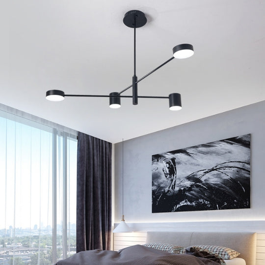GALIOS LED csillár 48 W, 4 elem, hideg/meleg/semleges fény, fekete Modern csillárok Alapértelmezett cím Alessandro Design