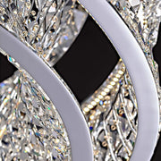 LED csillár LLC130/1CH, kristály és fém, 31 W, 1 kör, szabályozható, állítható magasságú, hideg/meleg/semleges fény, luxus világítás