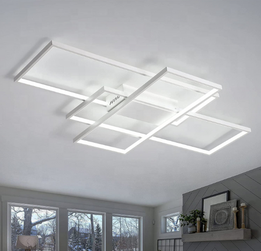 LED -csillár Landyn 71W távirányítóval, hideg/forró/semleges fény, instabil, fehér