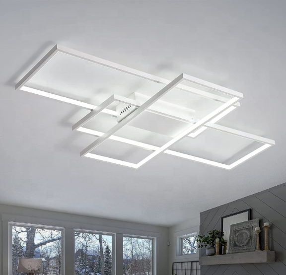 LED -csillár Landyn 71W távirányítóval, hideg/forró/semleges fény, instabil, fehér