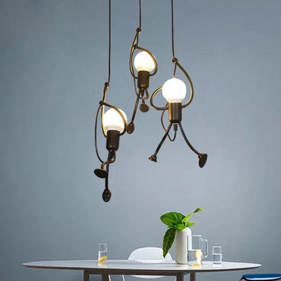 Modern csillár, inga típus, gomba, figura, 3xe27, állítható magasság, fekete